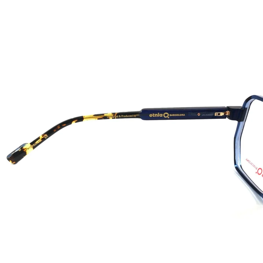 Etnia Barcelona Eyeglasses Frames DASOS BLDB Blue Dark Brown Full Rim 56-15-138